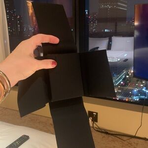 CHANEL Elegant Black Phone Sleeve authentic, rare larger size velvet pouch